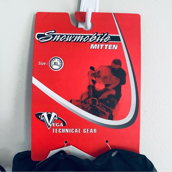 VEGA Technical Gear Black Snow Mobile Mitten Size XL NWT - Picture 4 of 11